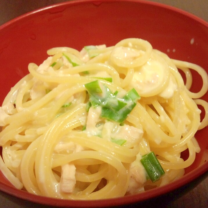 レンジで簡単♪和風ツナクリームパスタ☆